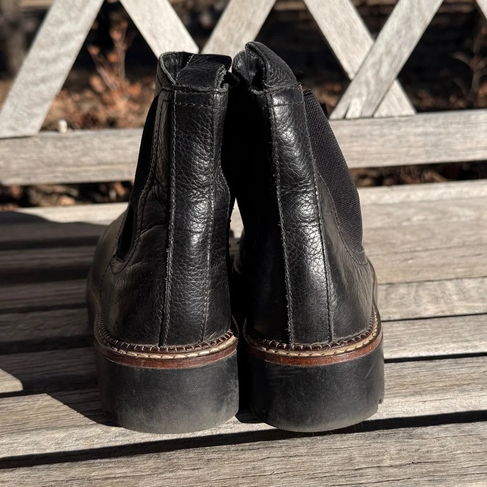 GUC Caslon Chelsea Miller Black Leather Boots Size 7 - Picture 5 of 6